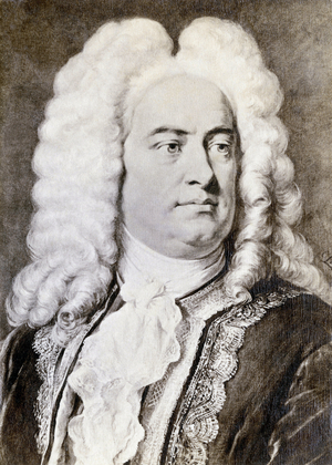 Portrait of Georg Friedrich Handel or Handel (1685-1759) German composer. Engraving after a portrait of Jager