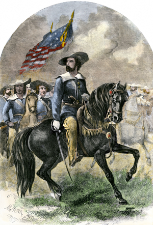 Equestrian portrait of John Charles Fremont (1813 - 1890), 19th century.