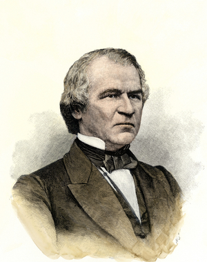 Portrait of American President Andrew Johnson (1808-1875).