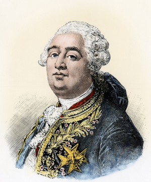 Louis XVI (1754-1793) King of France - Louis XVI, King of France during the French Revolution. Hand-colored engraving