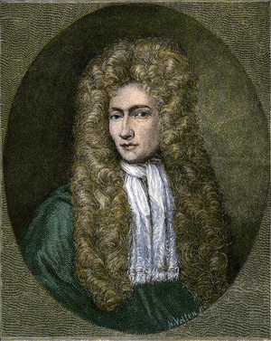 Science and Scientists: Portrait of Robert Boyle (1627-1691), Irish Anglo physicist and chemist.
