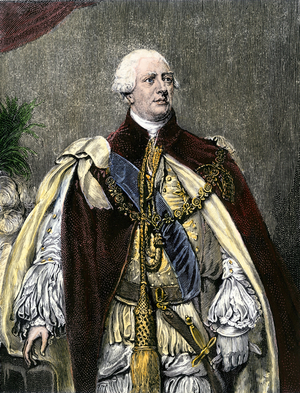 Portrait of George III (1738-1820) king of England in his royal costume.