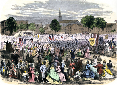 Celebration of the Abolition of Slavery in Washington, 1866 (engraving)