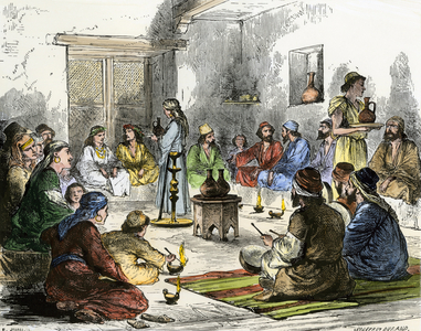 The wedding of Cana or Jesus turned water into wine.