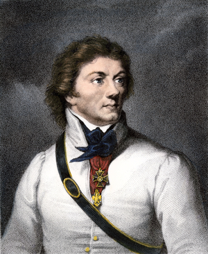 Portrait of Thaddeus (Tadeusz) Kosciuszko (Kosciusko) Polish soldier 1746 - 1817.Engraving of the 19th century.