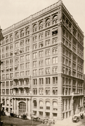Chicago Building, United States: Home Insurance Building on LaSalle and Adams streets, Chicago, 1890s Albertype.