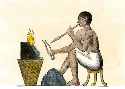 Silver-working gold, ancient Egypt.