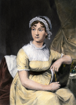 Portrait of the English Writer Jane Austen (1775-1817)