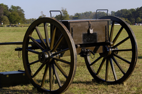 The 19th century Gatling (first machine gun designed by American inventor Richard Gatling in 1861 to automatically fire), Yorktown battlefield, Virginia
