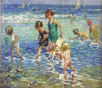 Sea Bathers (oil on canvas)