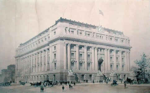Alexander Hamilton U.S. Custom House (w/c on paper)