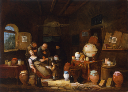 Dutch Apothecary, c.1775-1800 (oil on panel)
