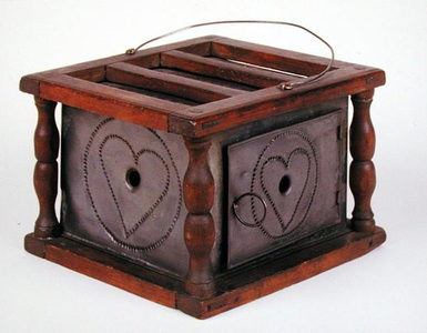 Footwarmer, 1800-50 (wood, tin and iron)