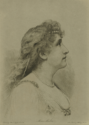 Dame Nellie Melba (etching)