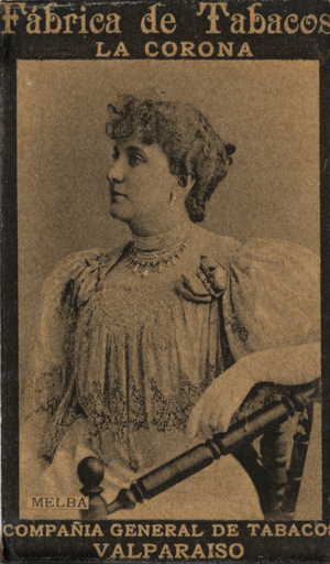 Cigarette card depicting Dame Nellie Melba (photo)