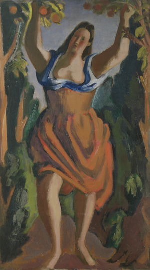 Picking Fruit, c.1940 (oil on canvas)