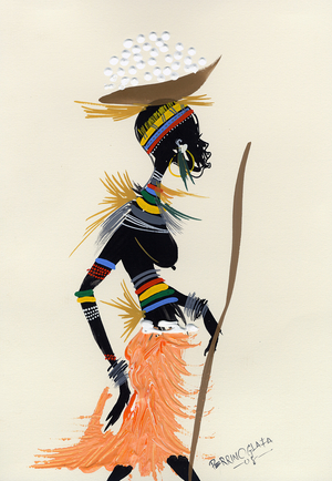 Village Treck 3, 2008 (w/c & ink on paper)