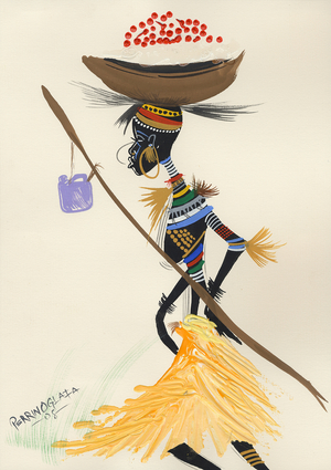 Close to my hut, 2008 (w/c & ink on paper)