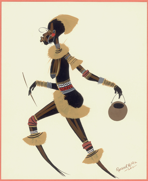 Raffia Woman, 2010 (oil on paper)