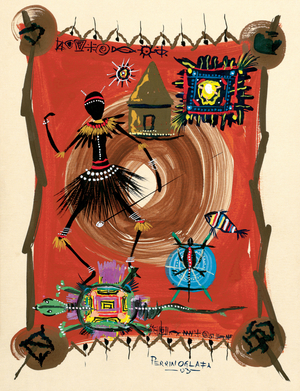 The Black Dance 1, 2003 (w/c & ink on paper)