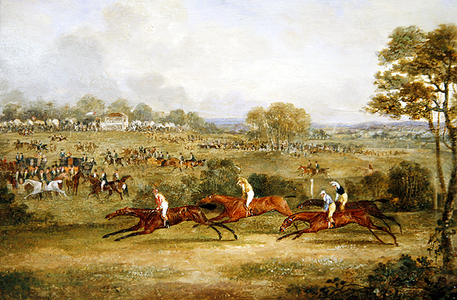A country race meeting (oil on panel)