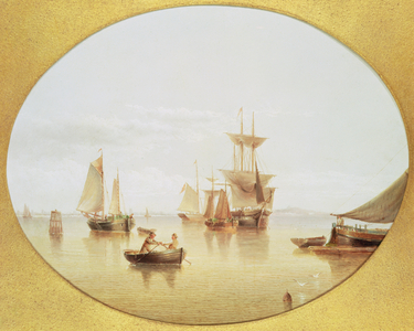 Harbour Scene - rowing ashore