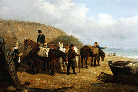 Waiting for the Catch (oil on canvas)