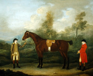 Huntsman with his Horse and Groom, 1784 (oil on canvas)