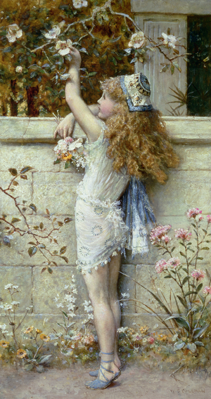 Gathering Flowers (oil)