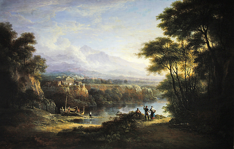 Classical landscape (oil on canvas)