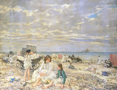 Paddlers (oil on canvas)