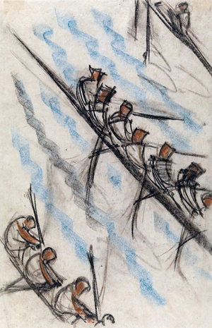 The Eight, c.1930 (wax crayon on paper)