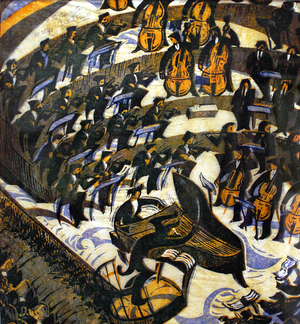 The Concerto, 1935 (linocut)