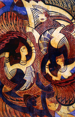 Fire Dance, c.1931 (linocut)