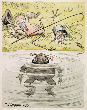 The sky shall be my witness that I did not know that you were the one who bit my hook, 1893 (w/c on paper)