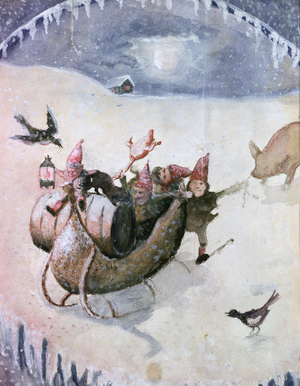 Christmas scene (w/c on paper)