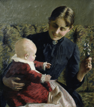 Astrid on Grandmother's Lap, 1890 (oil on canvas)