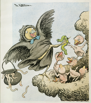 Here is the food kids, 1893 (w/c on paper)
