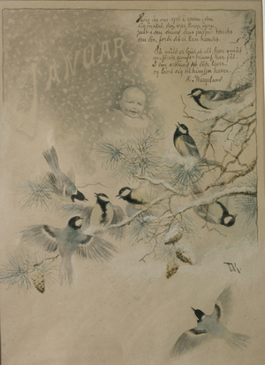 January, 1890 (w/c on paper)