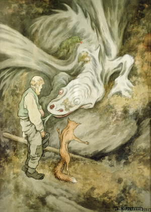 The world do not pay different my dear dragon, 1913 (w/c on paper)