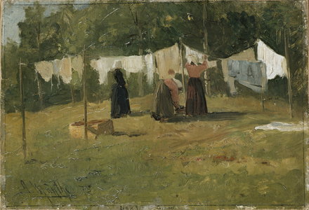Clothes drying, 1875 (oil on canvas)