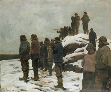 Fishermen (oil on canvas)