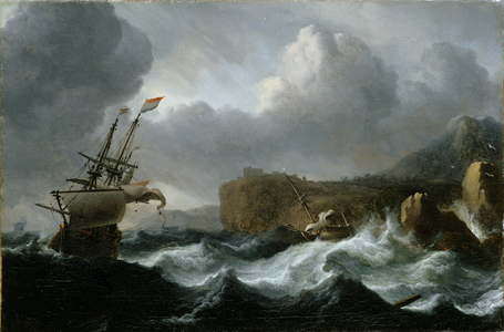 Stormy Sea (oil on canvas)