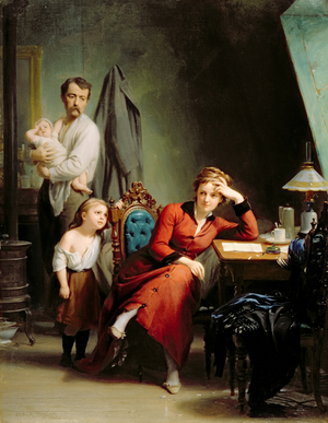 The Poetess (oil on canvas)