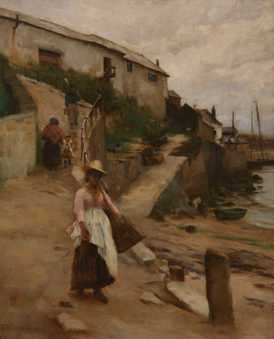 Newlyn Slip (oil on canvas)
