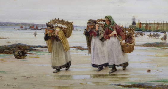 The Breadwinners, or Newlyn Fishwives (w/c)