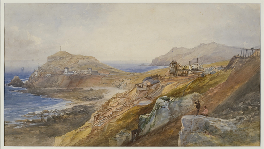 St Just United Mines, c.1870 (w/c on paper)