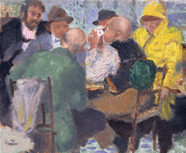 Card Players (oil on board)