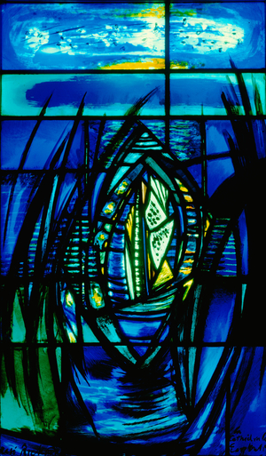 La Cathedrale Engloutie III, c.1960 (stained glass)