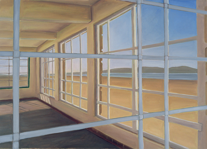 Shelter, Summer Light, Weston-super-Mare, 2007 (oil on canvas)